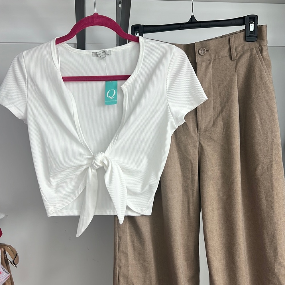 Slacks and Crop Top